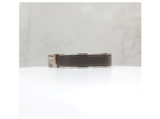 Hermès Bracciale Clickashu Grecian Matte Silver-Plated Argento - vista 2