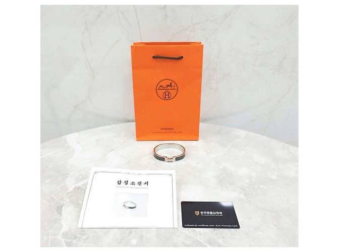 Hermès Bracciale Clickashu Grecian Matte Silver-Plated Argento - vista 6