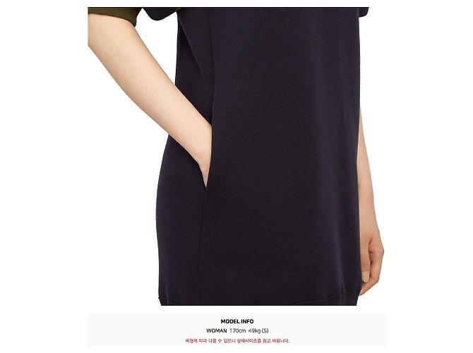 Sacai Abito a maniche corte da donna Nero - vista 10