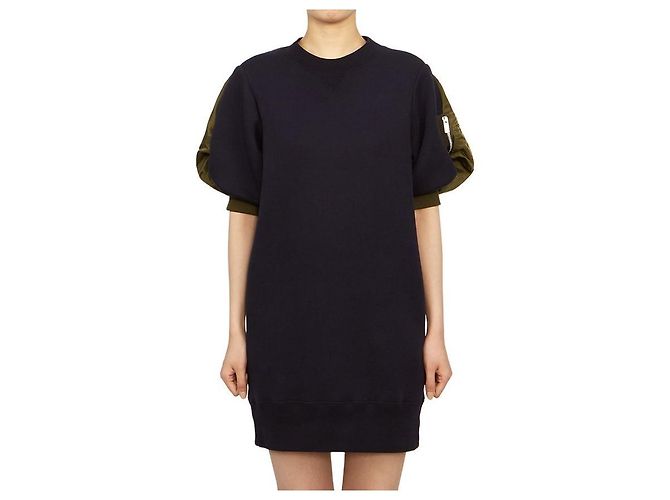 Sacai Abito a maniche corte da donna Nero - vista 4