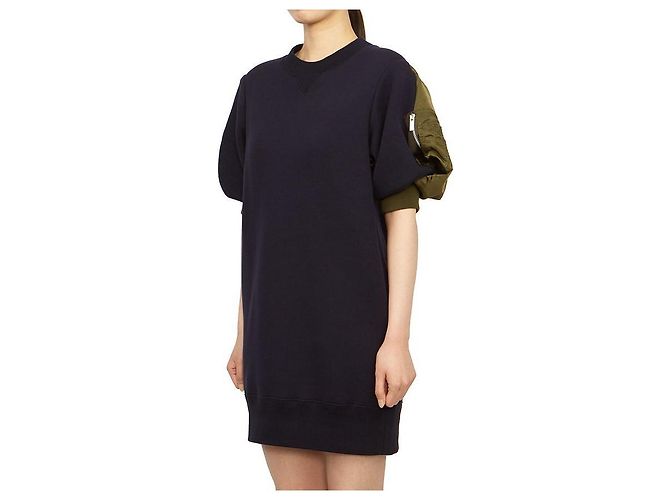 Sacai Abito a maniche corte da donna Nero - vista 5