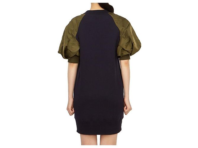 Sacai Abito a maniche corte da donna Nero - vista 6