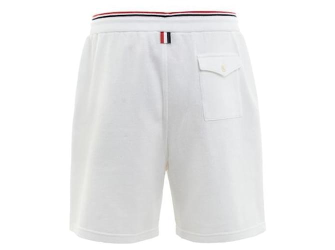 Thom Browne Bermudas de piqué de algodón loopback Blanco - vista 4
