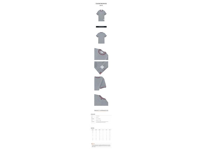 Thom Browne T-shirt em algodão Milano com riscas - vista 3