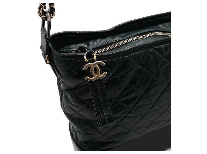 Chanel Borsa a tracolla Gabrielle Hobo Large con catena Verde - vista 12