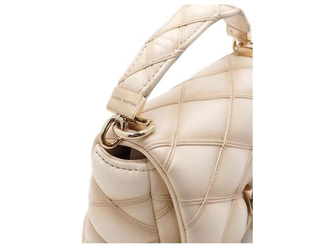 Louis Vuitton Borsa Tote e Borsa a Tracolla con Catena PM Ramskin Vanilla D'oro - vista 11