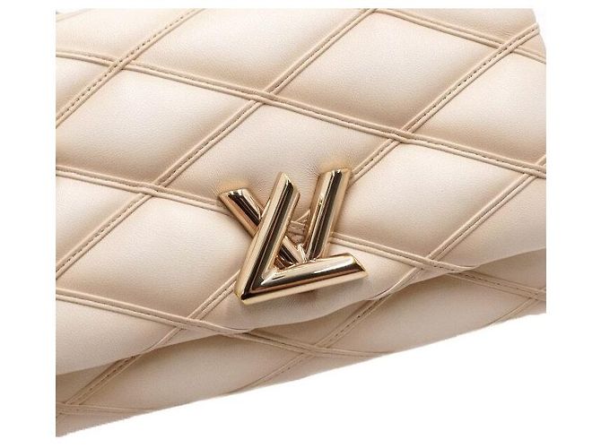 Louis Vuitton Borsa Tote e Borsa a Tracolla con Catena PM Ramskin Vanilla D'oro - vista 12