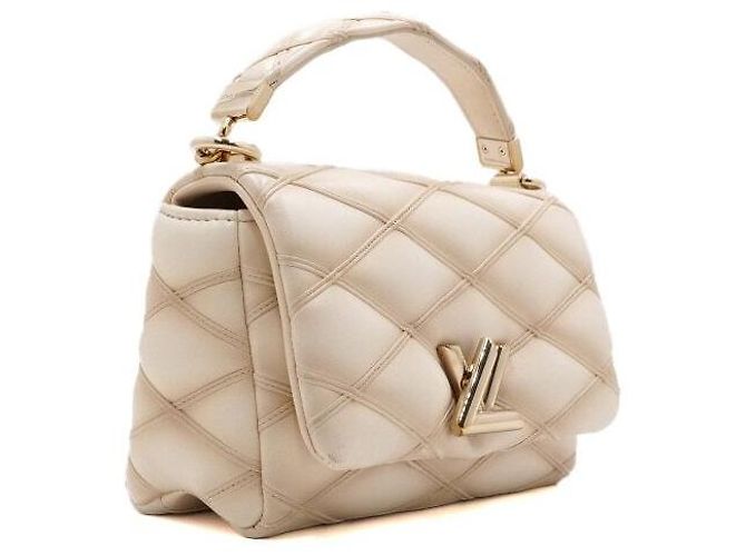 Louis Vuitton Borsa Tote e Borsa a Tracolla con Catena PM Ramskin Vanilla D'oro - vista 4
