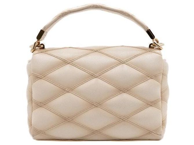 Louis Vuitton Borsa Tote e Borsa a Tracolla con Catena PM Ramskin Vanilla D'oro - vista 5