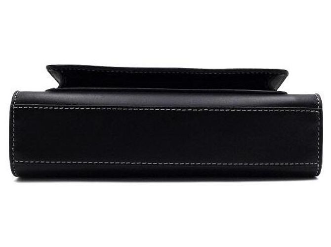 Burberry Mini borsa tote in pelle nera con tasca e borsa a tracolla crossbody Nero - vista 6