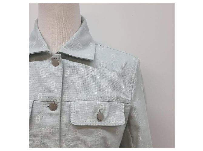 Hermès Shandal Denimjacke Silber - Ansicht 5