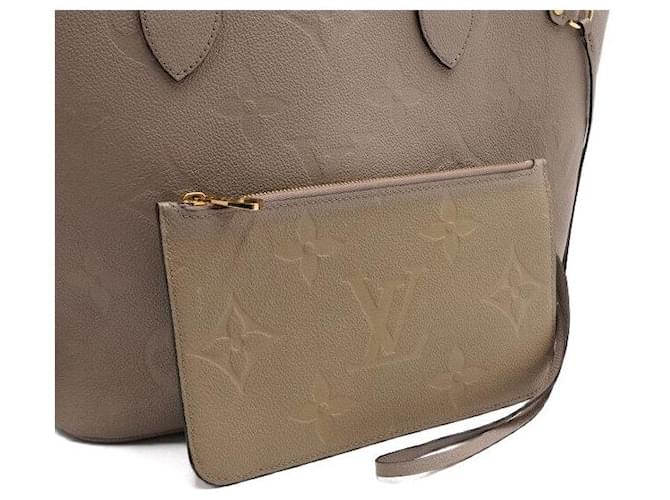Louis Vuitton Borsa a tracolla Neverfull MM Monogram Empreinte Marrone - vista 10