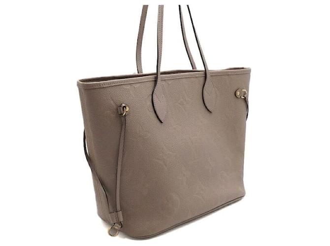Louis Vuitton Borsa a tracolla Neverfull MM Monogram Empreinte Marrone - vista 4