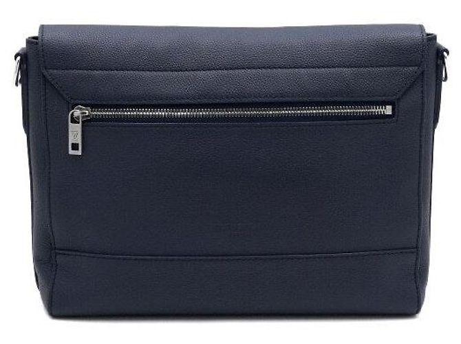 Louis Vuitton Borsa Messenger Aero Letter in pelle blu navy - vista 5