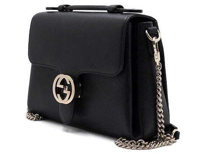 Gucci Bolsa Tote com Aba Entrelaçada e Bolsa de Ombro com Corrente Dourada - vista 2