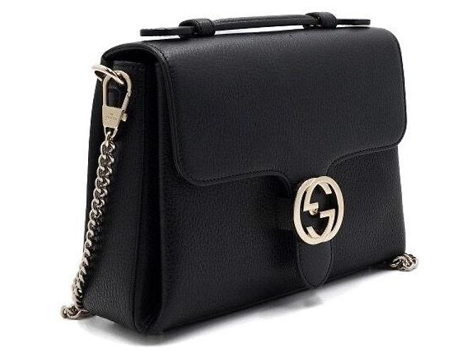 Gucci Bolsa Tote com Aba Entrelaçada e Bolsa de Ombro com Corrente Dourada - vista 3