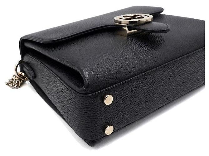 Gucci Bolsa Tote com Aba Entrelaçada e Bolsa de Ombro com Corrente Dourada - vista 9