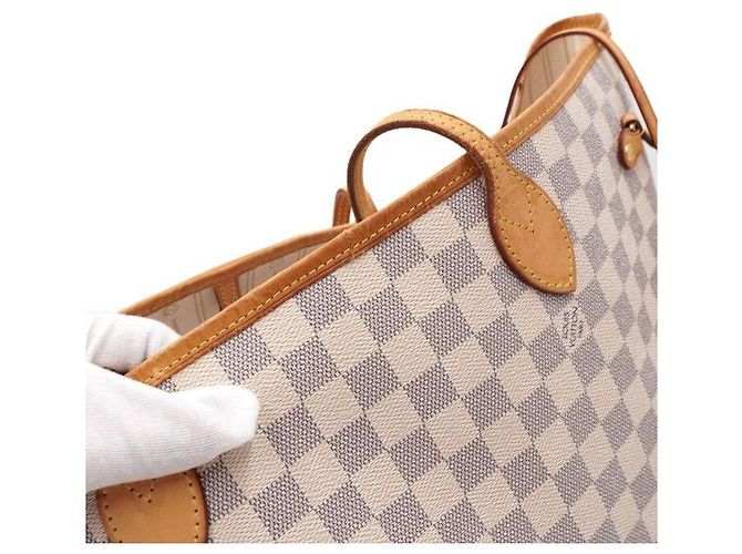 Louis Vuitton Borsa a tracolla Neverfull GM Damier Azure Blu - vista 9