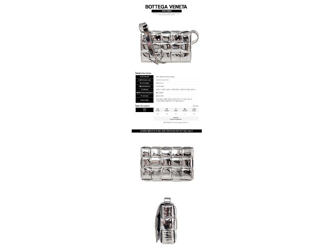 Bottega Veneta Gesteppte Cassette Bag Silver - Ansicht 2