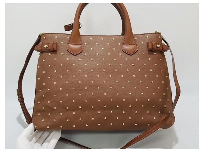 Burberry Borsa Banner borchiata Medium Marrone - vista 4