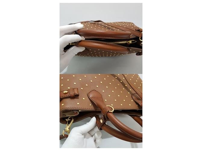 Burberry Borsa Banner borchiata Medium Marrone - vista 5