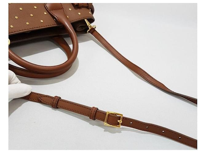 Burberry Borsa Banner borchiata Medium Marrone - vista 6