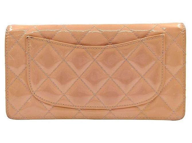 Chanel Cartera larga clásica de charol Naranja - vista 4