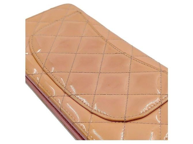 Chanel Cartera larga clásica de charol Naranja - vista 7