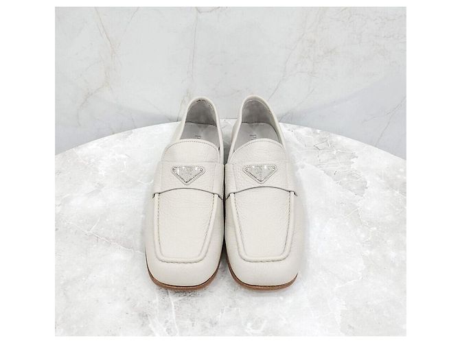 Prada Mocassini in pelle con logo Triangle - vista 2