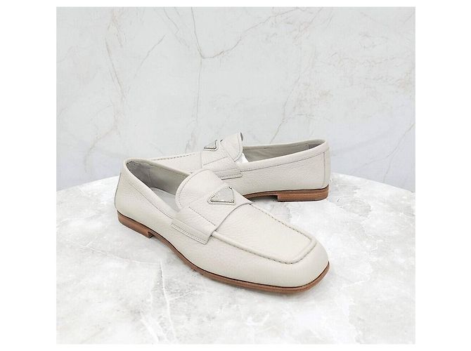 Prada Mocassini in pelle con logo Triangle - vista 3