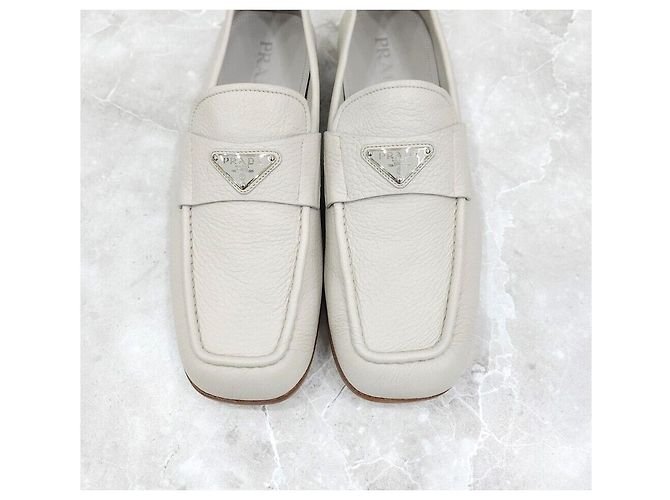 Prada Mocassini in pelle con logo Triangle - vista 6