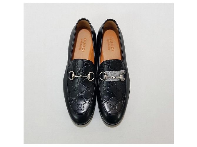 Gucci Mocassino in pelle argento con morsetto Nero - vista 3
