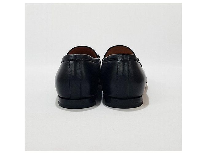 Gucci Mocassino in pelle argento con morsetto Nero - vista 5