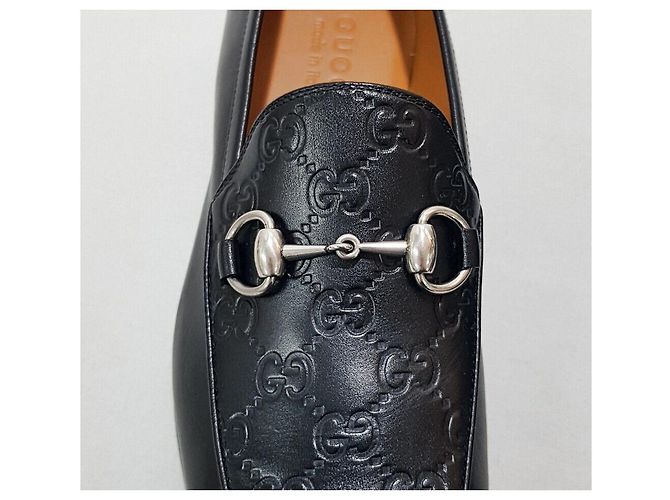 Gucci Mocassino in pelle argento con morsetto Nero - vista 6