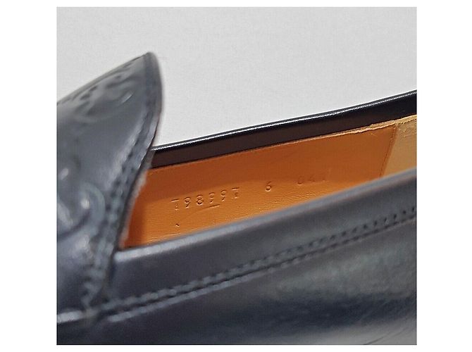 Gucci Mocassino in pelle argento con morsetto Nero - vista 8