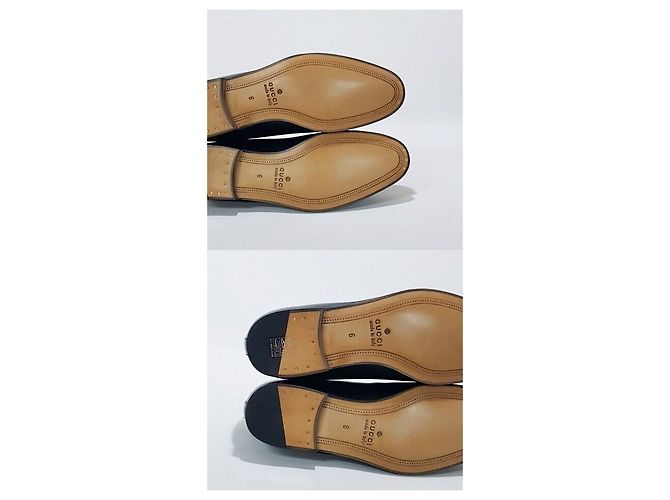 Gucci Mocassino in pelle argento con morsetto Nero - vista 9