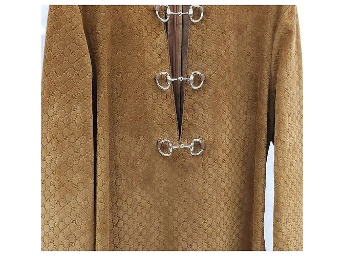 Gucci Vestido de cuero Castaño - vista 4