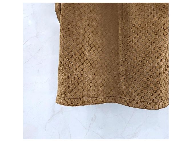 Gucci Vestido de cuero Castaño - vista 6