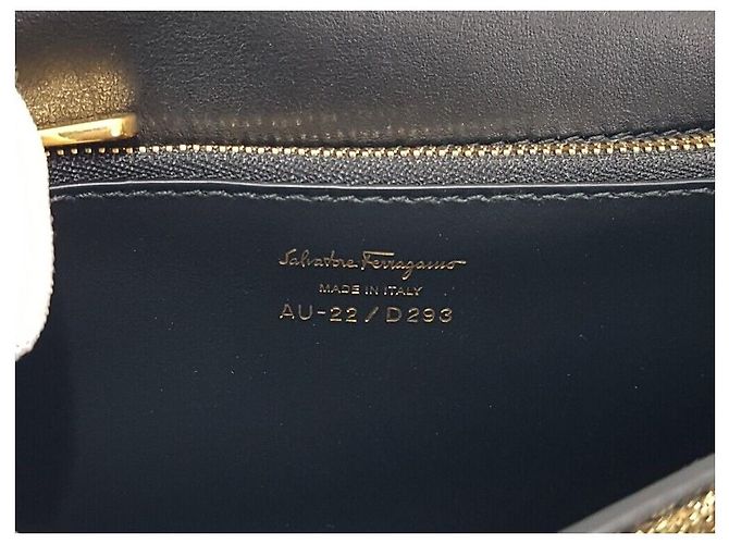 Salvatore Ferragamo Borsa a tracolla Gancini con paillettes D'oro - vista 9