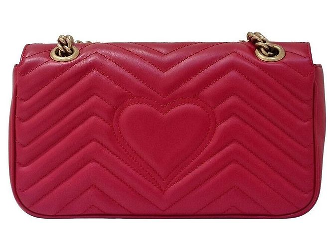 Gucci Borsa a tracolla Marmont Matelassé Rosso - vista 2