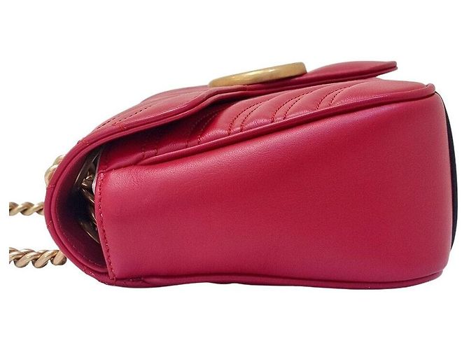 Gucci Borsa a tracolla Marmont Matelassé Rosso - vista 4