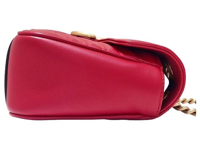 Gucci Borsa a tracolla Marmont Matelassé Rosso - vista 5