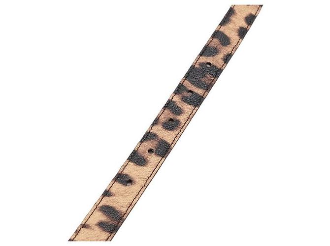 Dolce & Gabbana Damengürtel mit Leopardengurt und goldener Platte Mehrfarben - Ansicht 7
