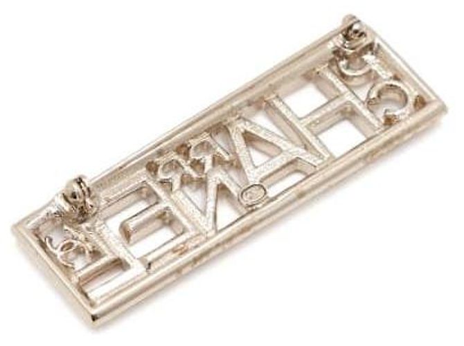 Chanel Spilla dorata con logo in cristallo - vista 3