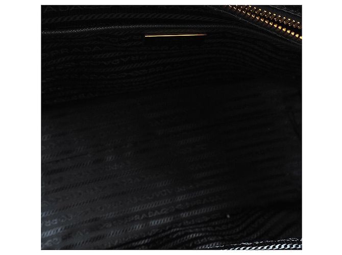 Prada Borsa Tote e a Tracolla in Pelle Saffiano Blu - vista 8