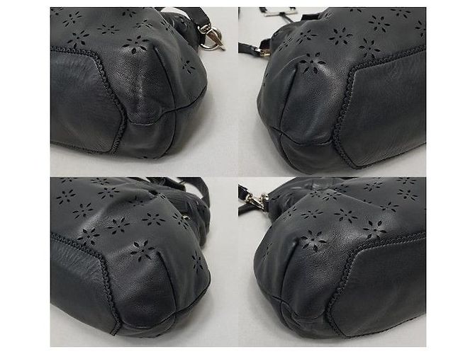 Salvatore Ferragamo Borsa tote a tracolla in pelle nera Nero - vista 3