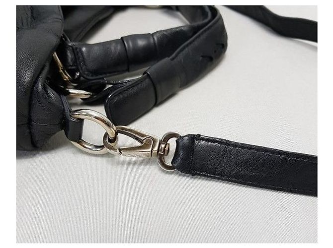 Salvatore Ferragamo Borsa tote a tracolla in pelle nera Nero - vista 8