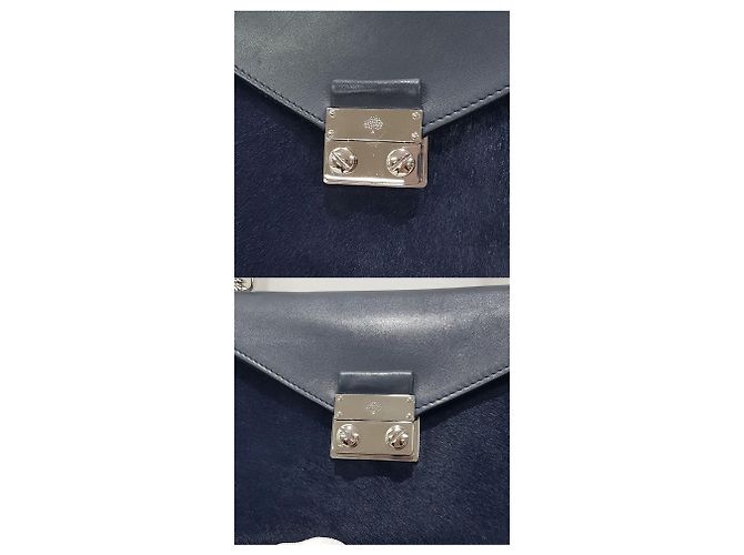 Mulberry Mini borsa a tracolla reversibile in camoscio tono argento Blu - vista 3