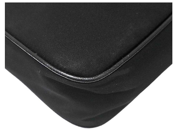 Prada Borsa hobo in Re Nylon con tracolla a catena Nero - vista 5