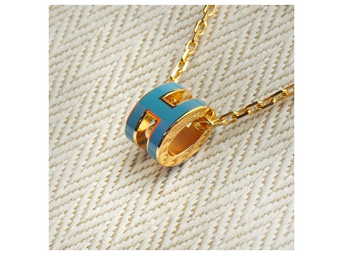 Hermès Collana Pop Gold Blue Jeans Mini Set Completo Regalo Consegna Rapida Bianco - vista 6